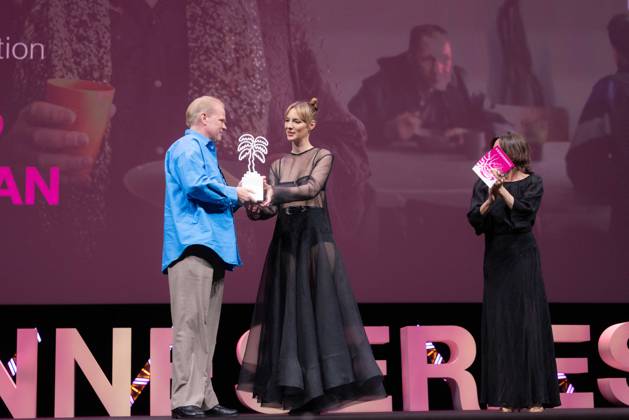 Cannes International Series Festival Canneseries, Preisverleihung Prizes Ceremony of The 8th Canneseries Festival - Cannes Anders Baasmo wins the ‘BEST PERFORMANCE’ prize for ‘A BETTER MAN’ during the Prizes ceremony of the 8th Canneseries Festival, in Cannes. Cannes, France on April 29, 2025. Photo by Shootpix ABACAPRESS.COM Cannes Provence-Alpes-Cote d Azur France  Copyright: xShootpix ABACAx