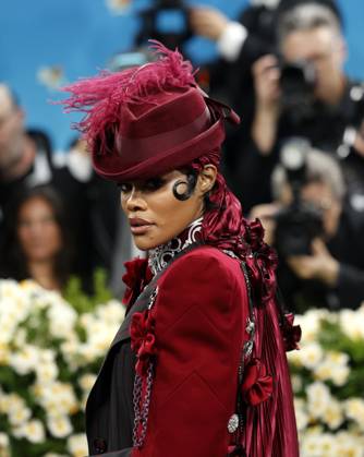 Teyana Taylor arrives on the red carpet at the 2025 Met Gala celebrating the opening of Superfine: Tailoring Black Style at The Metropolitan Museum of Art on Monday, May 5, 2025 in New York City.  NYP20250505115 JOHNxANGELILLO