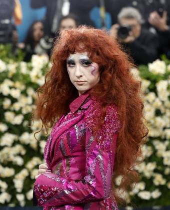Chappell Roan arrives on the red carpet at the 2025 Met Gala celebrating the opening of Superfine: Tailoring Black Style at The Metropolitan Museum of Art on Monday, May 5, 2025 in New York City.  NYP20250505144 JOHNxANGELILLO