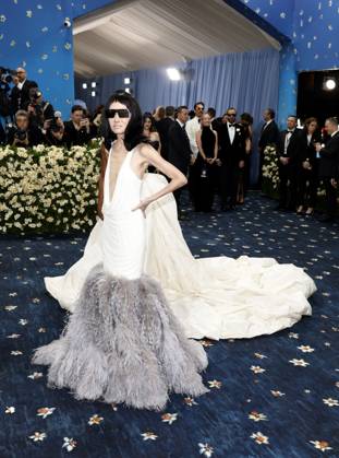 Vera Wang arrives on the red carpet at the 2025 Met Gala celebrating the opening of Superfine: Tailoring Black Style at The Metropolitan Museum of Art on Monday, May 5, 2025 in New York City.  NYP20250505188 JOHNxANGELILLO
