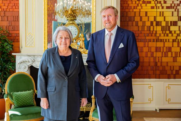 06-05-2025 HtB King Willem-Alexander during a meeting with the Governor General of Canada, Mary Simon, at Huis ten Bosch palace in The Hague. Â Copyright: xPPEx