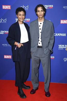 Merle Grimme und Zethphan Smith-Gneist bei der Verleihung der Bunte New Faces Awards Film 2025 im Delphi Filmpalast. Berlin, 08.05.2025