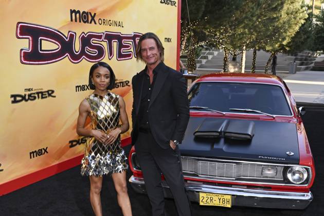 May 8, 2025, Universal City, California, USA: Rachel Hilson and Josh Holloway attend the Los Angeles Premiere Of HBO Original Series Duster Universal City USA - ZUMAb173 20250508_aap_b173_050 Copyright: xBillyxBennightx
