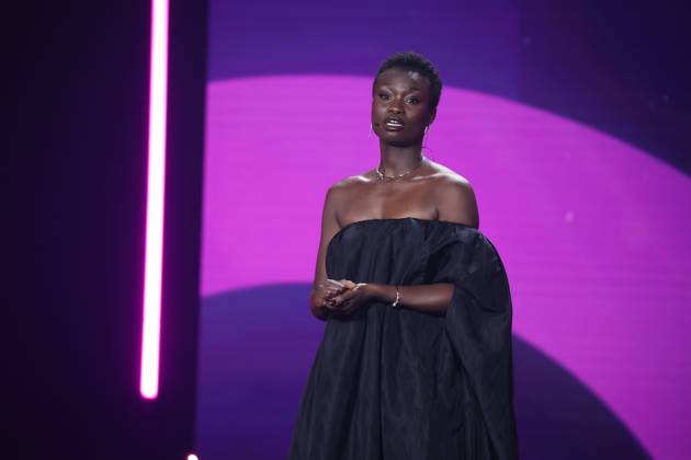 Lorna Ishema Laudatorin BESTER SCHNITT bei Verleihung DEUTSCHER FILMPREIS 2025 in Berlin Copyright: xEventpressxFuhrx