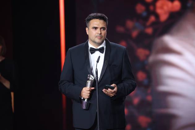 IN LIEBE, EURE HILDE BESTER SPIELFILM SILBER - mit Mohammad Rasoulof Â· DIE SAAT DES HEILIGEN FEIGENBAUMS bei Verleihung DEUTSCHER FILMPREIS 2025 in Berlin Copyright: xEventpressxFuhrx