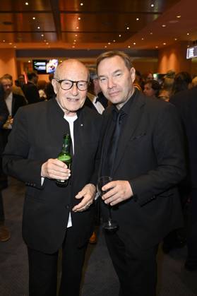 Volker Schlöndorff und Thomas Arnold bei der 75. Verleihung des Deutschen Filmpreises 2025 im Theater am Potsdamer Platz. Berlin, 09.05.2025