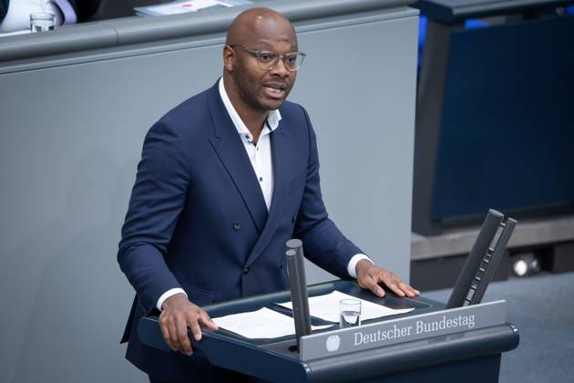 Deutscher Bundestag, 4. Plenarsitzung Armand Zorn (SPD) im Portrait bei seiner Rede zum Tagesordnungspunkt Verkehr bei der 4. Sitzung des Deutschen Bundestag in Berlin, 15.05.2025 Berlin Berlin Deutschland