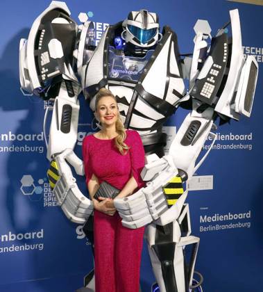 Ruth Moschner beim Deutschen Computerspielpreis 2025.