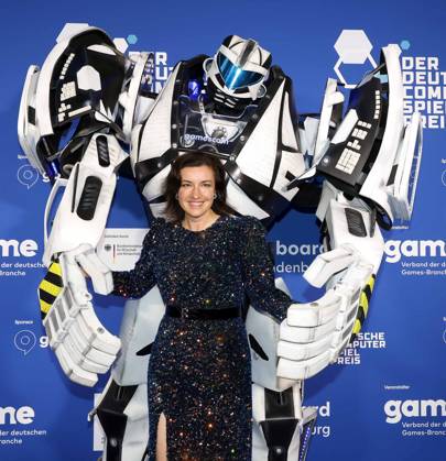 Dorothee Bär beim Deutschen Computerspielpreis 2025.