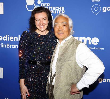 Dorothee Bär, Takeo Ischi beim Deutschen Computerspielpreis 2025.