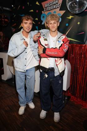 15.05.2025 , Jonas Wuttke und Theo Carow zur Premiere der ersten Staffel von Messiah Superstar, Bi Nuu, Berlin, Berlin