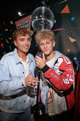 15.05.2025 , Jonas Wuttke und Theo Carow zur Premiere der ersten Staffel von Messiah Superstar, Bi Nuu, Berlin, Berlin