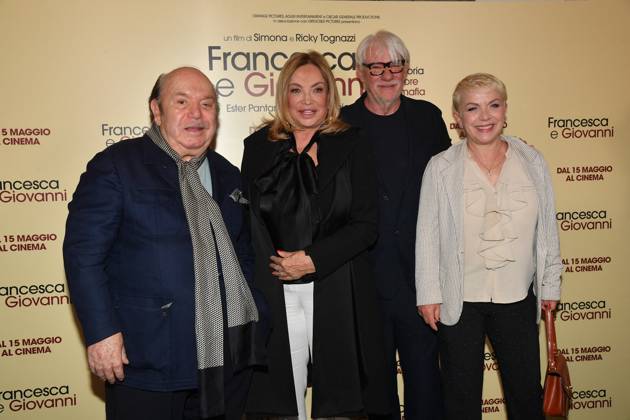 Rome, Cinema Quattro Fontane Preview of the film Francesca and Giovanni A story of love and mafia Rome, Cinema Quattro Fontane Preview of the film Francesca and Giovanni A story of love and mafia , In the photo: Lino Banfi Simona Izzo Ricky Tognazzi Rosanna Banfi Rome Italy Copyright: xIPA ABACAx
