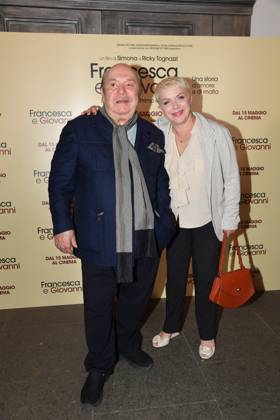 Rome, Cinema Quattro Fontane Preview of the film Francesca and Giovanni A story of love and mafia Rome, Cinema Quattro Fontane Preview of the film Francesca and Giovanni A story of love and mafia , In the photo: Lino Banfi Rosanna Banfi Rome Italy Copyright: xIPA ABACAx