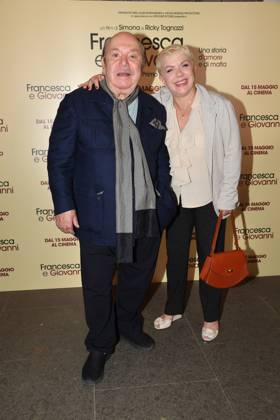 Rome, Cinema Quattro Fontane Preview of the film Francesca and Giovanni A story of love and mafia Rome, Cinema Quattro Fontane Preview of the film Francesca and Giovanni A story of love and mafia , In the photo: Lino Banfi Rosanna Banfi Rome Italy Copyright: xIPA ABACAx