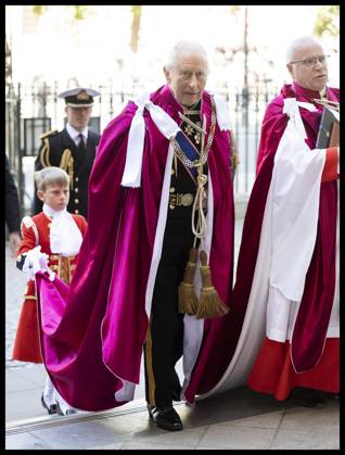 . 16 05 2025. London, United Kingdom. King Charles III arriving at the Order of the Bath service at Westminster Abbey in London. xStephenxLockx xi-Imagesx IIM-25950-0016