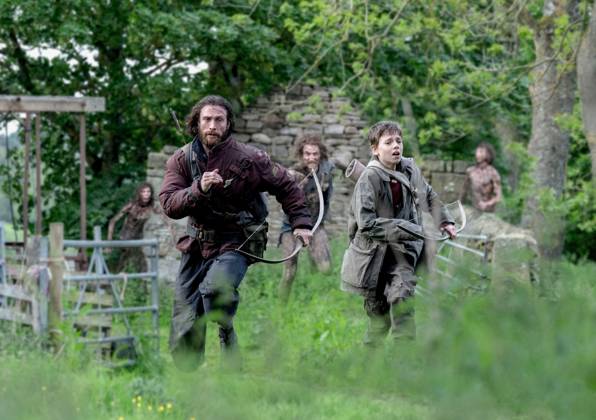 Aaron Taylor-Johnson and Alfie Williams UK. Aaron Taylor-Johnson and Alfie Williams in (C)Sony Pictures Releasing film: 28 Years Later (2025). Plot: Set 28 years after the initial Rage virus turned most people into aggressive zombies. LMK106-J11061-170525 Supplied by LMKMEDIA. Editorial Only. Landmark Media is not the copyright owner of these Film or TV stills but provides a service only for recognised Media outlets.