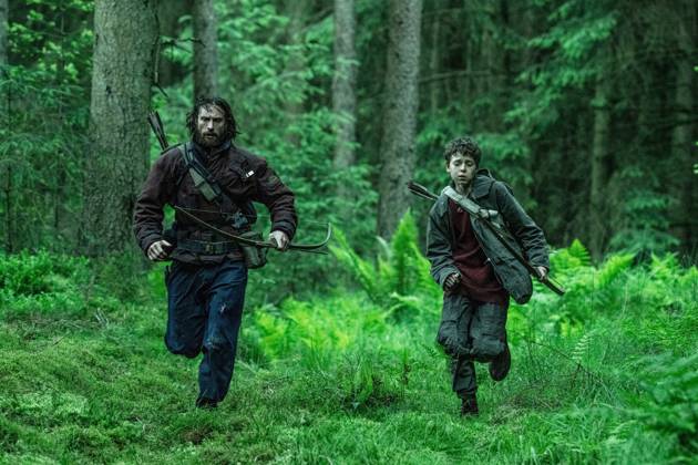 Aaron Taylor-Johnson and Alfie Williams UK. Aaron Taylor-Johnson and Alfie Williams in (C)Sony Pictures Releasing film: 28 Years Later (2025). Plot: Set 28 years after the initial Rage virus turned most people into aggressive zombies. LMK106-J11061-170525 Supplied by LMKMEDIA. Editorial Only. Landmark Media is not the copyright owner of these Film or TV stills but provides a service only for recognised Media outlets.