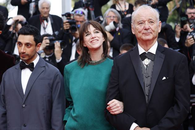 Bilder des Jahres 2025, Entertainment 05 Mai Entertainment Themen der Woche KW20 Entertainment Bilder des Tages Riz Ahmed, Charlotte Gainsbourg und Bill Murray bei der Premiere des Kinofilms The Phoenician Scheme Der phönizische Meisterstreich auf dem Festival de Cannes 2025 78. Internationale Filmfestspiele von Cannes im Palais des Festivals. Cannes, 18.05.2025