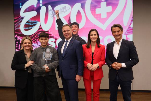 Song Contest Sieger 2025 JJ Empfang in Wien Wien, ORF, 18. 05. 2025 Stefanie GROISS HOROWIZT, JJ , Andreas BABLER, Roland WEIßMANN