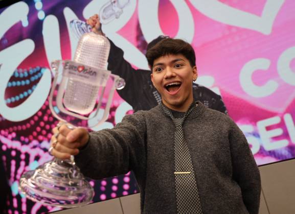 Entertainment Bilder des Tages Song Contest Sieger 2025 JJ Empfang in Wien Wien, ORF, 18. 05. 2025 Johannes PIETSCH JJ Song Contest Sieger 2025