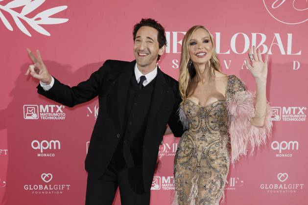 Bilder des Jahres 2025, Entertainment 05 Mai Entertainment Themen der Woche KW21 Entertainment Bilder des Tages Cannes - Global Gift Gala Arrivals Adrien Brody and Georgina Chapman attend the Global Gift Gala ahead the 78th annual Cannes Film Festival on May 19, 2025 in Cannes, France. Photo by Marco Piovanotto ABACAPRESS.COM Cannes France  Copyright: xPiovanottoxMarco ABACAx