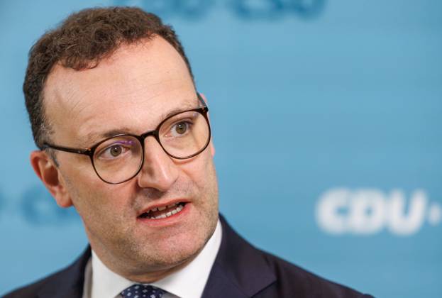 Statement vor den Fraktionssitzung der CDU CSU Jens Spahn, Fraktionsvorsitzender der CDU CSU im Bundestag, spricht während eines Statement vor der Fraktionssitzung am 20.05.25 in Berlin. Berlin Berlin Deutschland Reichstag
