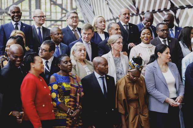 Johann Wadephul (CDU), Bundesaussenminister, aufgenommen beim Familienfoto im Rahmen des Treffens der Aussenministerinnen und Aussenminister der Europaeischen Union und der Afrikanischen Union in Bruessel, 21.05.2025. Fotografiert im Auftrag des Auswaertigen Amtes. Bruessel Belgien Copyright: xFlorianxGaertner AAx
