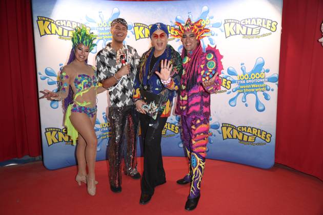 Marcel Damaschke und Julian F.M. Stöckel bei der Premierenfeier, der Zirkus Charles Knie gastiert mit einem sensationellen und außergewöhnlichen artistischen Programm auf dem Heiligengeistfeld in Hamburg, unter dem Motto 100.000 Liter Emotionen sind 40 Artisten und Comedians aus neun Nationen in der Arena zu sehen, Premiere am 22.5.2025