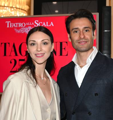 Milan,Italy Teatro alla Scala presentation of the 2025-2026 institutional season Milan, Italy Teatro alla Scala presentation of the 2025-2026 season institutional conference In the photo: Virna Toppi and Nicola Del Freo dancers La Scala Milan Italy Copyright: xIPA ABACAx