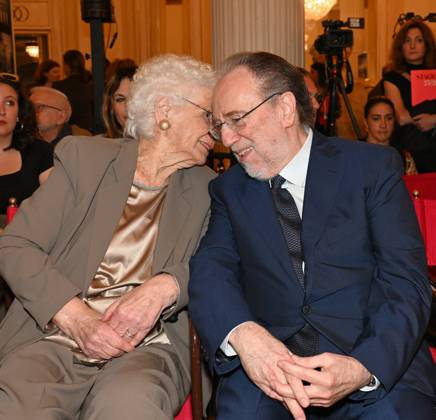 Milan,Italy Teatro alla Scala presentation of the 2025-2026 institutional season Milan, Italy Teatro alla Scala presentation of the 2025-2026 season institutional conference In the photo: Sen. Liliana Segre with Riccardo Chailly Milan Italy Copyright: xIPA ABACAx