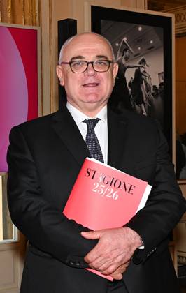 Milan,Italy Teatro alla Scala presentation of the 2025-2026 institutional season Milan, Italy Teatro alla Scala presentation of the 2025-2026 season institutional conference In the photo: Fortunata Ortombina superintendent and artistic director Teatro alla Scala Milan Italy Copyright: xIPA ABACAx