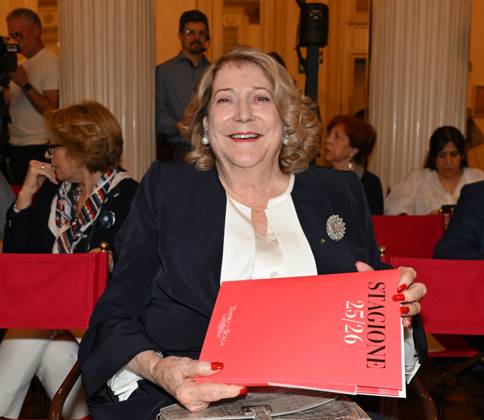 Milan,Italy Teatro alla Scala presentation of the 2025-2026 institutional season Milan, Italy Teatro alla Scala presentation of the 2025-2026 season institutional conference In the photo: Diana Bracco Milan Italy Copyright: xIPA ABACAx
