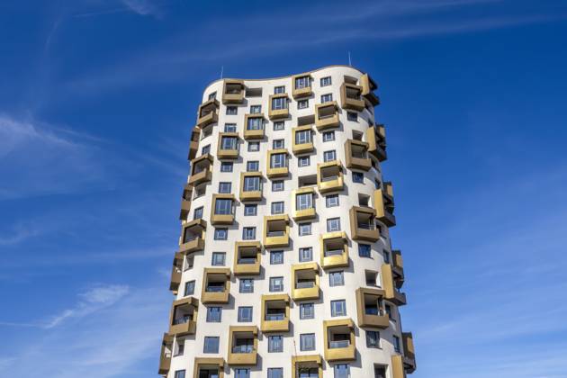 Modern high-rise residential building in Munich, Germany, MAMF03830