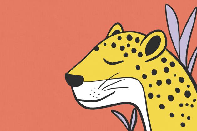 Illustration featuring a serene animal on a vibrant red summer background. The playful colors and simplistic design evoke a sense of warmth and cheerfulness, perfect for creative projects Model Released HodeiUnzueta_ID29127_889596_014 Copyright: xHodeixUnzuetax RECORD DATE NOT STATED