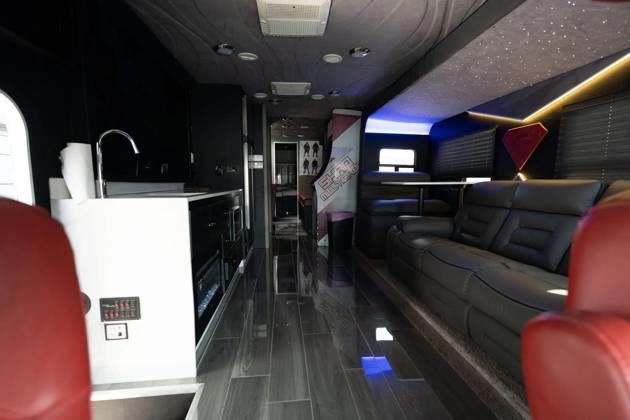 Shaquille O Neal s custom touring truck fitted with DJ decks and flat screen TVs for sale Story from Jam Press (Shaq Truck) Pictured: Inside Shaquille O Neal s custom touring truck. Shaquille O Neal s custom touring truck fitted with DJ decks and flat screen TVs for sale Shaquille O Neal s custom touring truck fitted with DJ decks and flat screen TVs is for sale. The NBA legend™s old 2008 Freightliner Columbia RV Conversion is currently up for auction. The former LA Lakers star used the truck for touring around the US. It is plastered in a vinyl wrap featuring images of the 7ft1 superstar. It runs on the fuel which inspired one of the NBA stars many nicknames ˜Shaq Diesel™ linking to his powerful play style on the court. The Copyright: xJamxPress bringatrailer.com