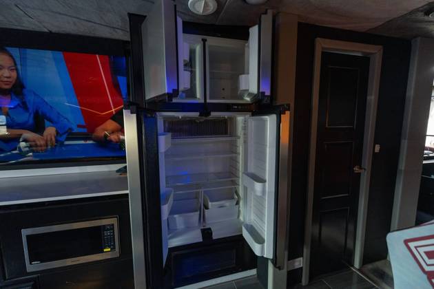Shaquille O Neal s custom touring truck fitted with DJ decks and flat screen TVs for sale Story from Jam Press (Shaq Truck) Pictured: Inside Shaquille O Neal s custom touring truck. Shaquille O Neal s custom touring truck fitted with DJ decks and flat screen TVs for sale Shaquille O Neal s custom touring truck fitted with DJ decks and flat screen TVs is for sale. The NBA legend™s old 2008 Freightliner Columbia RV Conversion is currently up for auction. The former LA Lakers star used the truck for touring around the US. It is plastered in a vinyl wrap featuring images of the 7ft1 superstar. It runs on the fuel which inspired one of the NBA stars many nicknames ˜Shaq Diesel™ linking to his powerful play style on the court. The Copyright: xJamxPress bringatrailer.com