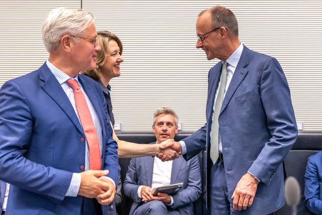 Fraktionssitzung CDU CSU Friedrich Merz (CDU), Fraktionsvorsitzender, bei einer Fraktionssitzung am 3.06.2025 in Berlin. Berlin Berlin Deutschland Bundestag