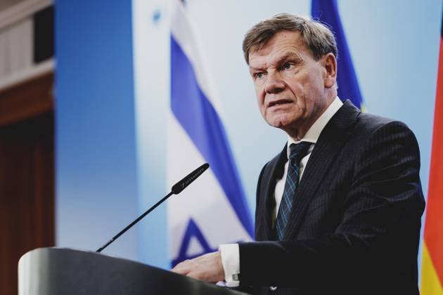 Johann Wadephul (CDU), Bundesaussenminister, aufgenommen im Rahmen einer Pressekonferenz gemeinsam mit seinem israelischen Amtskollegen (nicht im Bild) in Berlin, 05.06.2025. Fotografiert im Auftrag des Auswaertigen Amtes. Berlin Deutschland Copyright: xFlorianxGaertner AAx