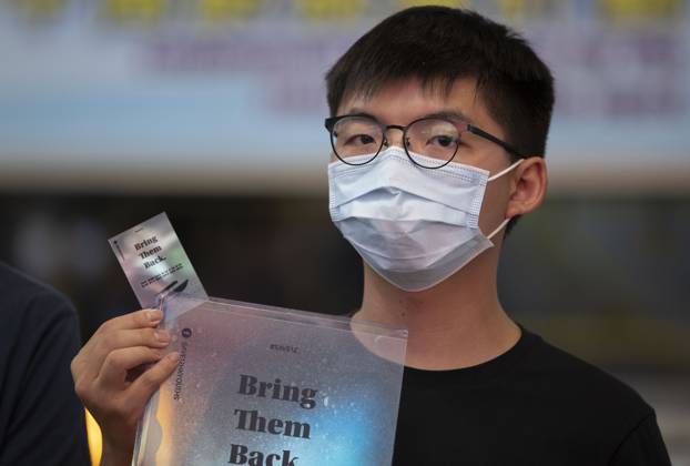 October 20, 2020, Hong Kong, China: Pro-democracy activist and politician Joshua Wong was brought from prison to court for a mention after being charged under Hong Kong National Security Law with conspiring to collude with foreign forces to endanger national security.? According to the prosecution™s summary, Wong allegedly conspired with fellow activist Nathan Law and others whose identities are unknown to urge foreign governments, institutions or individuals to impose sanctions on China and Hong Kong between July and November 2020. Hong Kong China - ZUMAs197 20201020_aab_s197_001 Copyright: xMayxJamesx