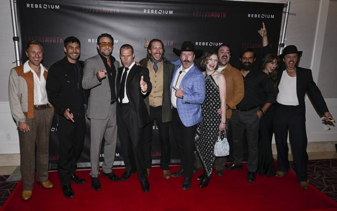 Cottonmouth Los Angeles Premiere 07 June 2025 - West Hollywood, California - Golden Garnick, Eric Nelsen, James Landry Hebert, Randy Wayne, Alexandra Harris, Abbie Cobb, Martin Sensmeier, James Austin Kerr, Brock Harris. Cottonmouth Los Angeles Premiere at The London West Hollywood. Photo Credit: Billy Bennight AdMedia West Hollywood California United States EDITORIAL USE ONLY Copyright: xx BillyxBennightx admphotostwo935418