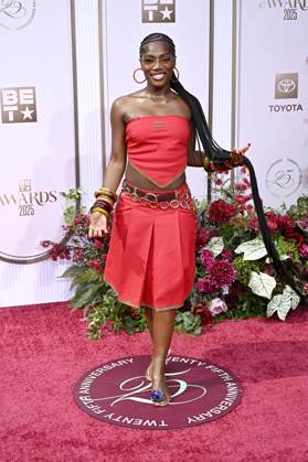 Bilder des Jahres 2025, Entertainment 06 Juni Entertainment Themen der Woche KW24 Doechii bei der Verleihung der 25. BET Awards 2025 im Peacock Theater. Los Angeles, 09.06.2025