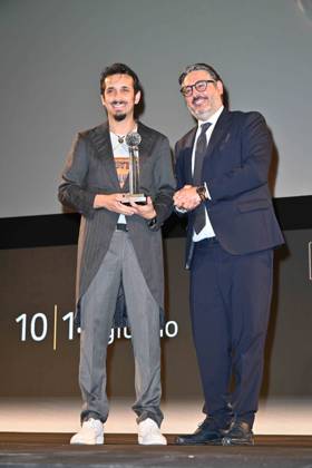 Taormina, 71st Taormina Film Festival 2025 - Day 2, Awards Ceremony. In the photo: Roberto Lipari  Copyright: xManuelexMangiarottix xipa-agency.netx xMangiarottix xD avanzox IPA_Agency_IPA58941803