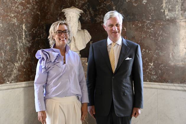 Presentation Of The 2025 Francqui Prize BRUSSELS, BELGIUM - JUNE 12 : King Philippe presents the Francqui 2025 Prize in Human Sciences to Professor Ine Van Hoyweghen of the Katholieke Universiteit Leuven, at the Palais des Académies in Brussels. Professor Ine Van Hoyweghen receives this prize for her interdisciplinary work on the social and ethical dimensions of biomedical sciences and technological innovation..on June 12, 2025 in Brussels, Belgium, 12 06 2025 Brussels Belgium  Copyright: xBertxVanxDenxBrouckex