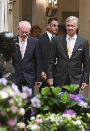 Presentation Of The 2025 Francqui Prize BRUSSELS, BELGIUM - JUNE 12 : King Philippe and , Count Herman Van Rompuy (President of the Francqui Foundation) presents the Francqui 2025 Prize in Human Sciences at the Palais des Académies in Brussels..on June 12, 2025 in Brussels, Belgium, 12 06 2025 Brussels Belgium  Copyright: xBertxVanxDenxBrouckex