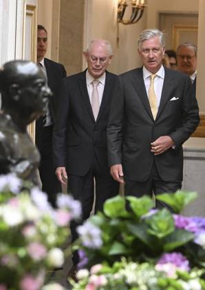 Presentation Of The 2025 Francqui Prize BRUSSELS, BELGIUM - JUNE 12 : King Philippe and , Count Herman Van Rompuy (President of the Francqui Foundation) presents the Francqui 2025 Prize in Human Sciences at the Palais des Académies in Brussels..on June 12, 2025 in Brussels, Belgium, 12 06 2025 Brussels Belgium  Copyright: xBertxVanxDenxBrouckex