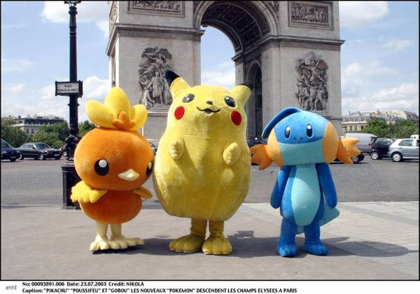 PIKACHU POUSSIFEU ET GOBOU LES NOUVEAUX POKEMON DESCENDENT LES CHAMPS ELYSEES A PARIS PLEIN PIED Copyright: xAGENCEx xBESTIMAGExAGENCEx xBESTIMAGEx