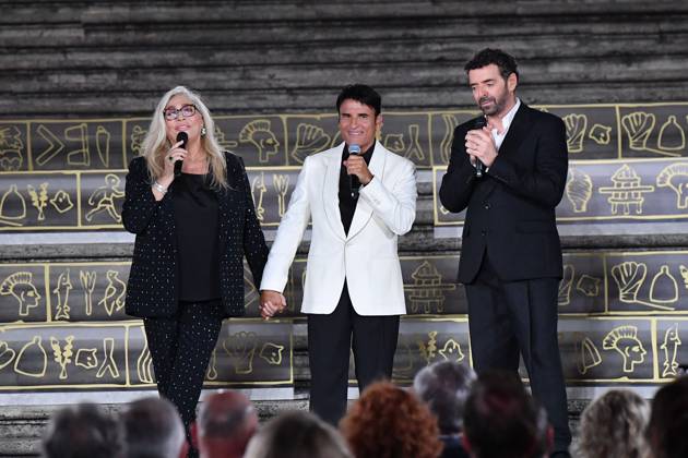 Rome, Piazza di Spagna Biagio Agnes Award 2025, In the photo: Mara Venier Sal Da Vinci Alberto Matano  Copyright: xVincenzoxLandix xipa-agency.netx xVincenzoxLandix IPA_Agency_IPA59312951