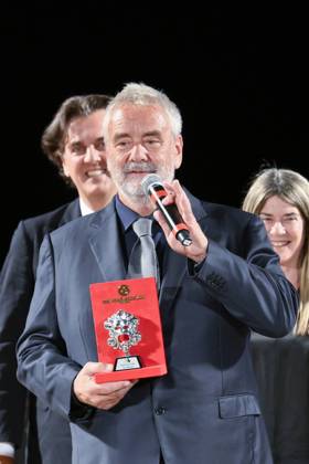 Luc Besson At Nation Award Evening - Taormina Luc Besson attends the Nation Award Evening during the Taormina Film Festival, in Taormina, Italy, Monday, June 30, 2025. (Photo by D’Avanzo Maurizio IPA ABACAPRESS.COM Taormina Italy  Copyright: xD AvanzoxMaurizio IPA ABACAx