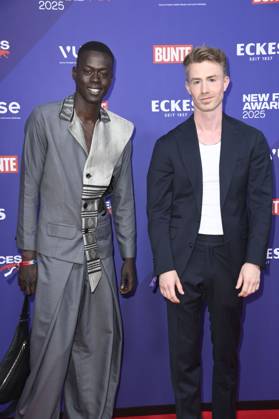 Alpha Dia mit Gast bei der Verleihung der Bunte New Faces Awards Style 2025 im Telegraphenamt. Berlin, 03.07.2025